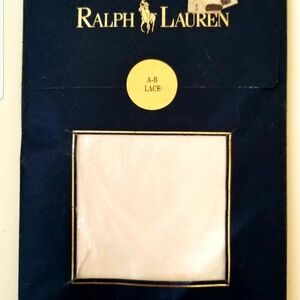 Vtg NIP Discontinued Ralph Lauren Sheer Pantyhose "Lace" Sz A-B fits 4'10"-5'3"